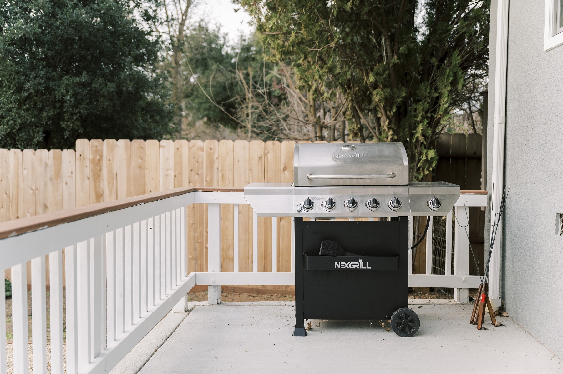 grill on porch