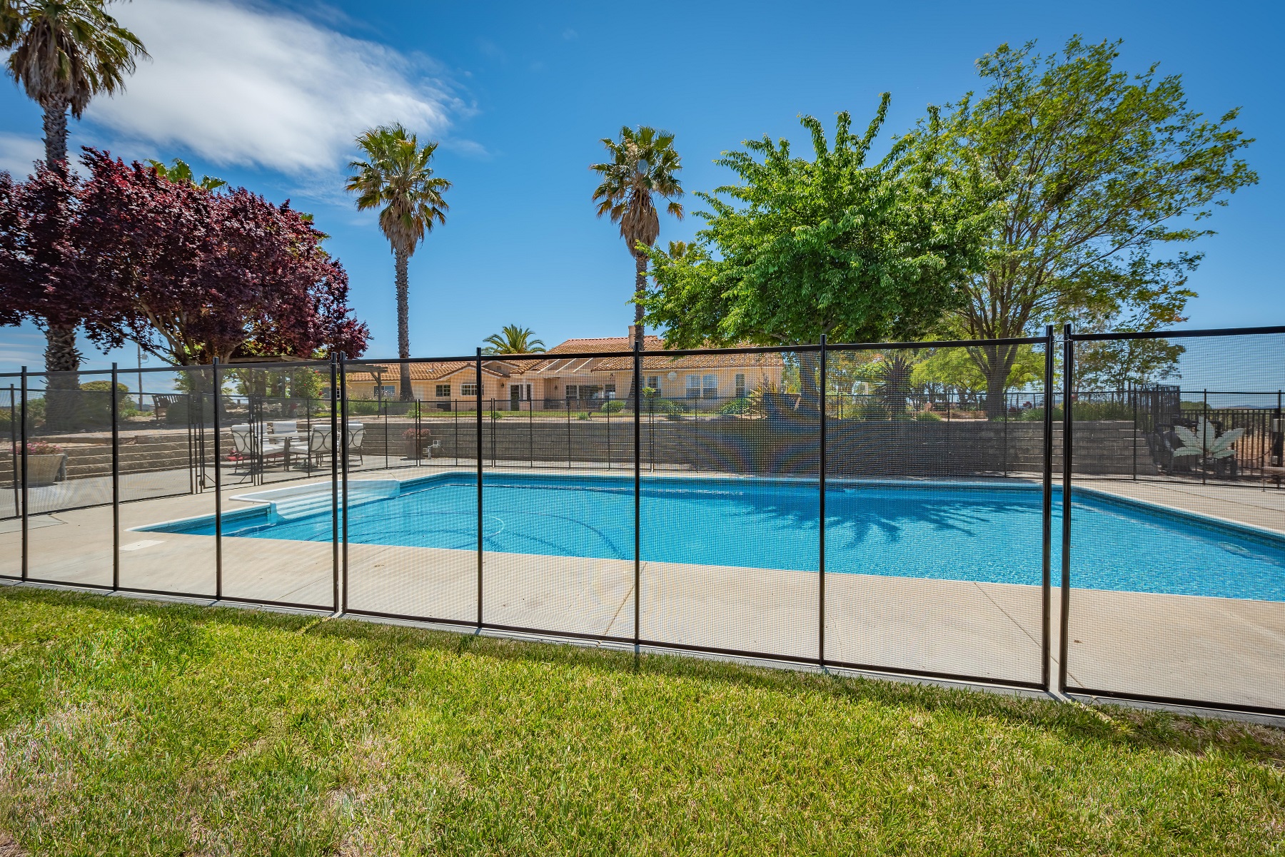 The pool fencing is for kids' safety