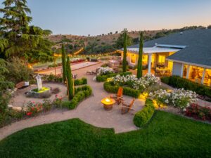 Headback to the stunning La Maison du Vin rental after enjoying one of the best restaurants in Paso Robles