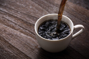 Pouring coffee